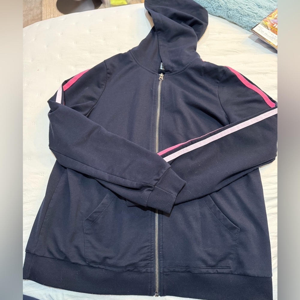 NYDJ Navy Hoodie and Cropped Joggers Size Small